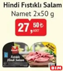 NAMET HİNDİ FISTIKLI SALAM 2X50 G
